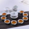 Tea Set Green Ceramic Home Brewing Tea Kung Fu Bowl Set of Simple Office Parlor Tea Cups