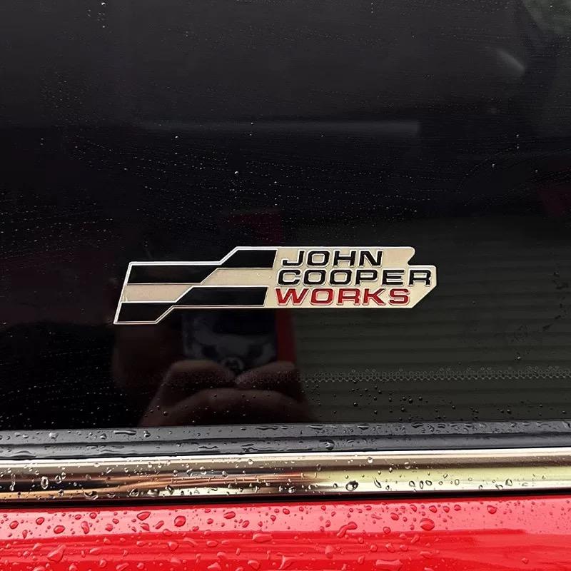 3D Metal NEW JCW Front Grille Badge Rear Trunk Emblem Sticker For MI-NI Cooper S R59 R60 R56 R58 F56 Countryman Clubman
