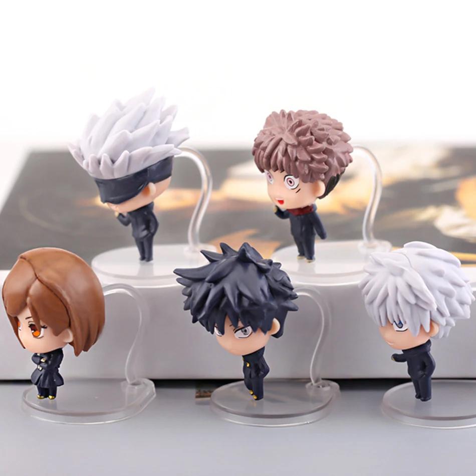 Jujutsu Kaisen Anime Gojo Satoru Kugisaki Kawaii Figurines 5Pcs Set Q Version Pvc Action Figure Modle Toys Kids holiday Gifts
