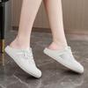 Fashion Women's Shoes Fashion 2025 Summer Slippers Mesh Breathable Flat Shoes Non Slip Round Toe Outdoor Half Slippers Lace Up Mules