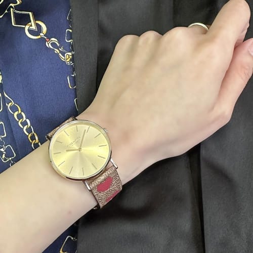 Coach Women's Perry Heart Leather Watch (14503886)