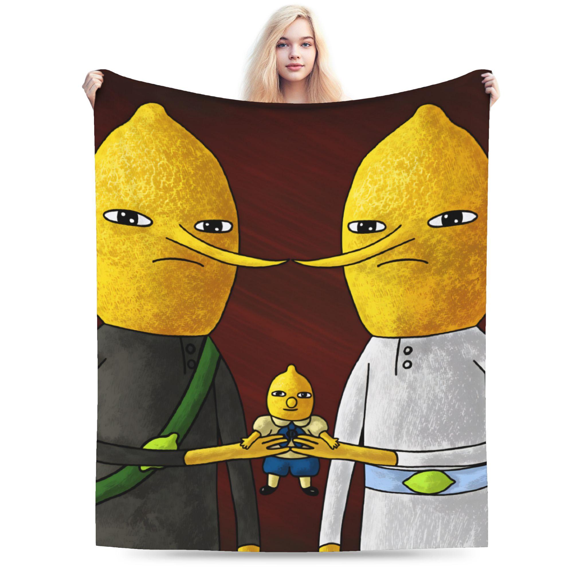 

Earl of Lemongrab Blanket Cartoon Super Warm Fashion Plush Bedding Throws For Children Home Decor Flannel Bedspread Bed Cover 30x40in
