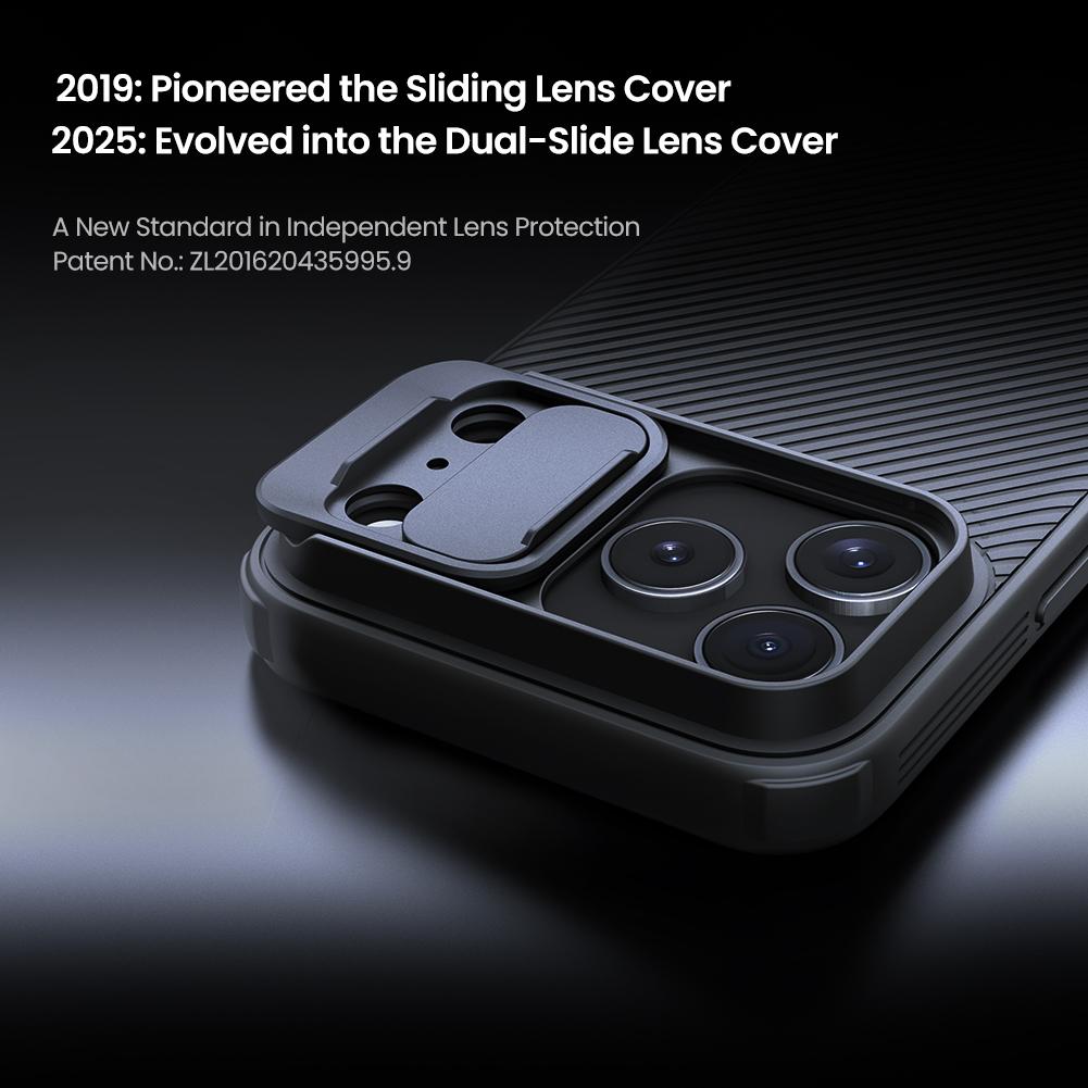 NILLKIN Pro iPhone 17 Pro Max Vzduchový kryt na telefon CamShield Pro Ochrana fotoaparátu Zadní kryt