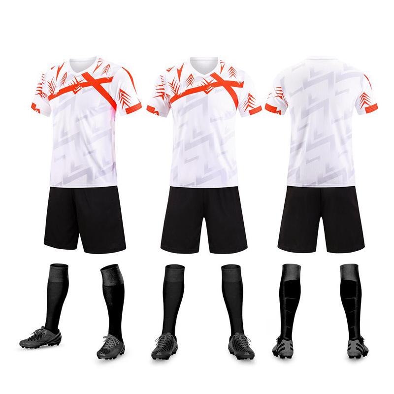 Summer Short Sleeve Unisex Football Training Set for Adults  Children 3XS