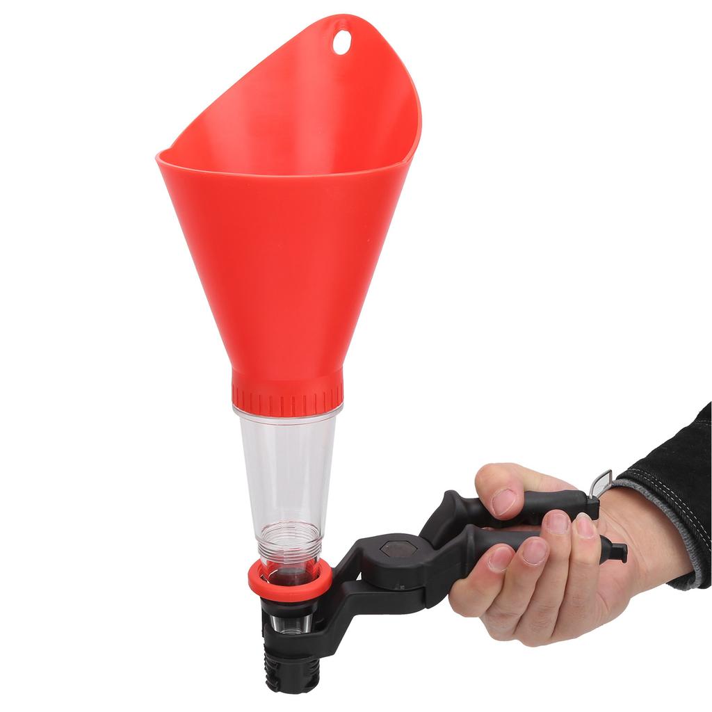 Engine Oil Funnel with Adjustable Fixed Bracket Drip Free Filling Spout Pour Tool Kit