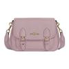 Lucy 22 Snap Closure Interior Zipper Pocket Detachable Shoulder Strap Solid Refined Pebble Leather Crossbody Bag Small C6782-IMPIN