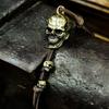 Motorcycle Rear View Mirror Decoration Skull Themed Bells Keychain Hangings Accessory Suitable For Good Luck Safe Riding