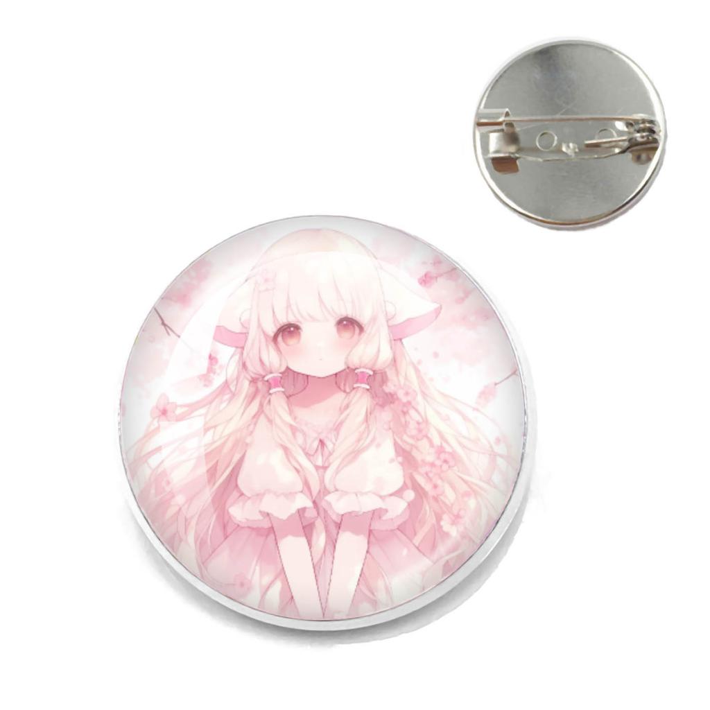 Anime Chobits Pin Metal Brooches Cute Collar Lapel Pin  Chi Cute Creative Funny Cartoon Badge Brooch Hat Lover Jewelry Gift