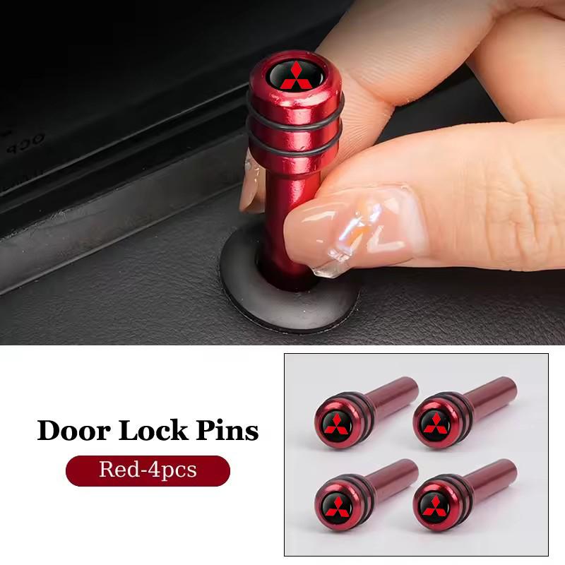 2/4pcs Aluminum Alloy Car Door Lock Pin Styling for Mitsubishi Mirage Lancer 9 10 ASX L200 Colt Pajero Outlander Eclipse