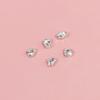 S925 Sterling Silver Hammered Irregular Spacer Beads for DIY Jewelry Making