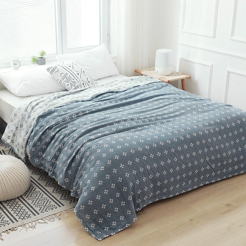 Five-Layer Pure Cotton Gauze Towel Blanket - Lightweight Summer Cover for Adults