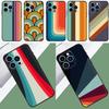 Retro Stripes Aesthetic Vintage Case For iPhone 15 14 13 12 11 Pro Max XR X XS Max 7 8 Plus SE 2020 12 13 Mini Back Cover
