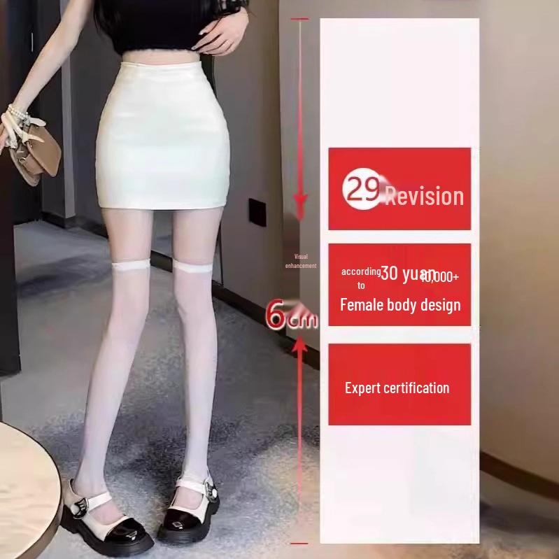 2025 New Women's Bodycon Midi Skirt: Pure Desire In Gray & Black, Perfect for Spring & Summer