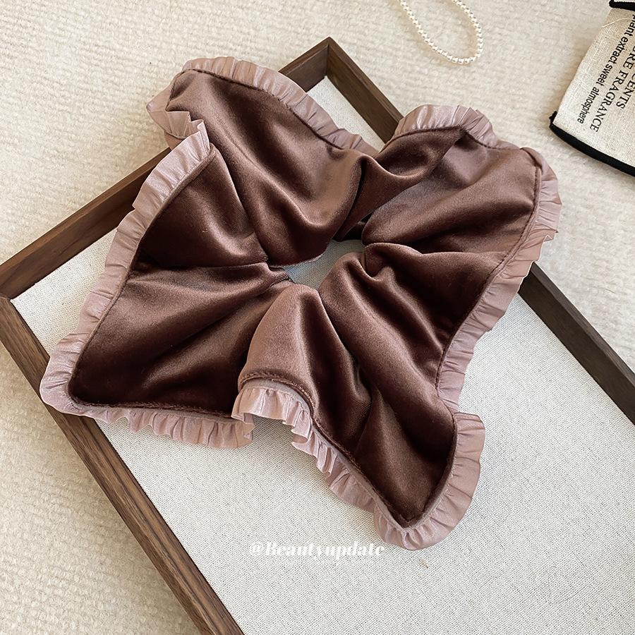 Fabric lace large intestine hair band French elegance temperament ponytail hair rope headrope hair accessories women