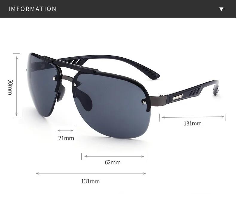 Classic Gradient Lens Sunglasses Men Women Luxury Driving Pilot Sunglasses Fashion Rimless Sun Glasses Female Male Eyewear UV400