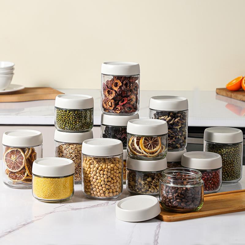 Sealed Glass Food Storage Jars, 4-Pack
