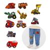 10Pcs DIY Engineering Vehicle Excavator Embroidery Fabric Clothes Patches Hot Me