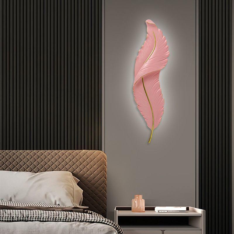 Nordic Feather Wall Lamp - Luxury & Creative Lighting for Living Room, Bedroom, Bedside, and Entrance