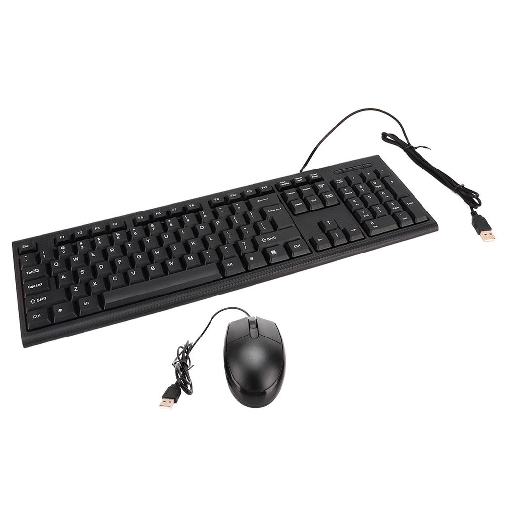 CMK858 USB Keyboard and Mouse Set 104 Keys Computer Keyboard 1600DPI Mouse for Home Office