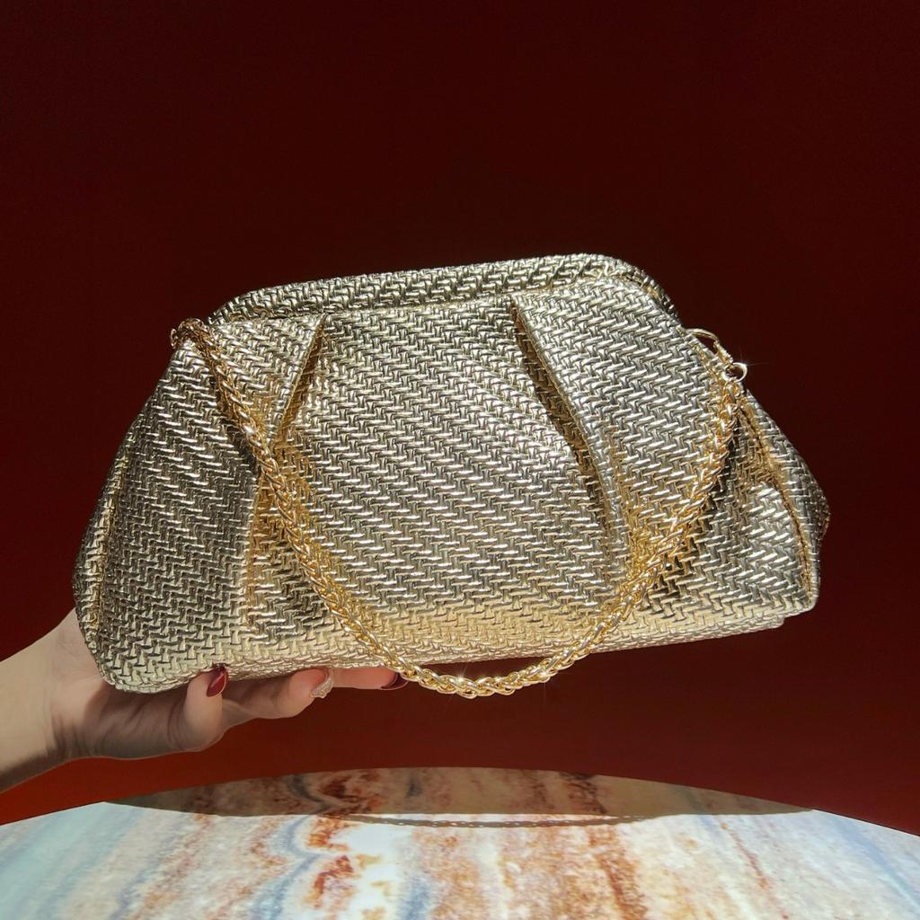 Handbag with Strap Chain. Women's Simple Crossbody Bag. Small and Unique Handbag.