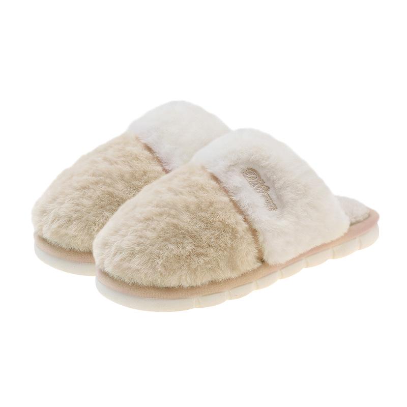Women's and Men's Non-Slip Winter Plush Cotton Slippers