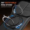 Sliding Camera Lens Cover Armor Phone Case For VIVO V40 V2348 V40Pro V2347 V50 5G V2427 Metal Ring Stand Holder Shockproof Shell