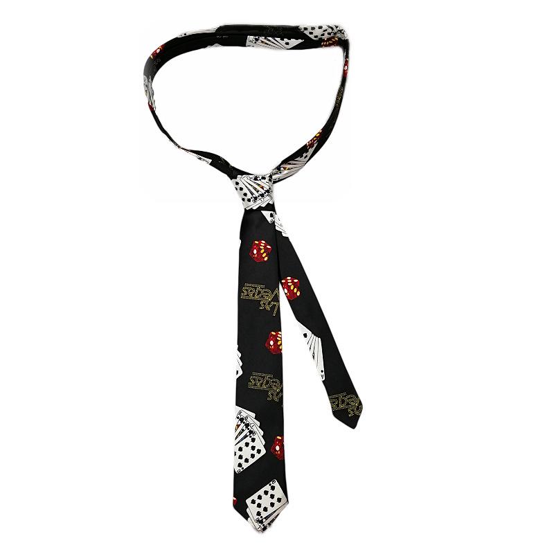 Zebra Leopard Print LOVE Poker 5cm Tie with Unisex Shirt - Versatile, Customizable