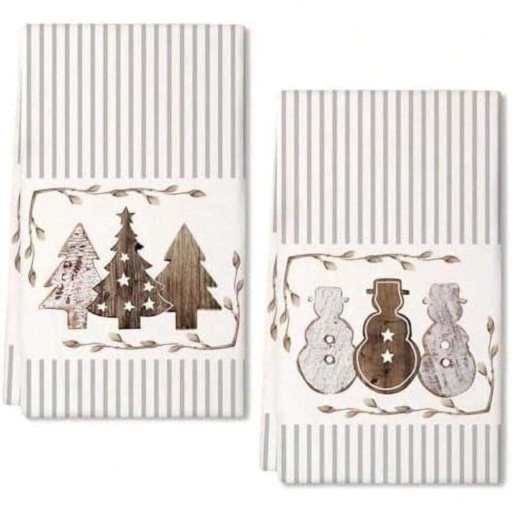 1pc/2pc/4pc/pack Christmas Scrub Sponge Creative Kitchen Dish Cloth Festive Cleaning Decor for Home & Table Kitchen Dish Towel Xmas Cleaning Supplies