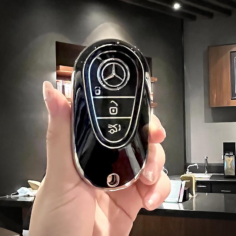 SFX1 For Mercedes-Benz A B C E S G-Class CLA CLS EQA EQB EQC GLA GLB GLC GLE GLS Car Zinc Alloy Key Case Key Bag Car Metal Key Shell