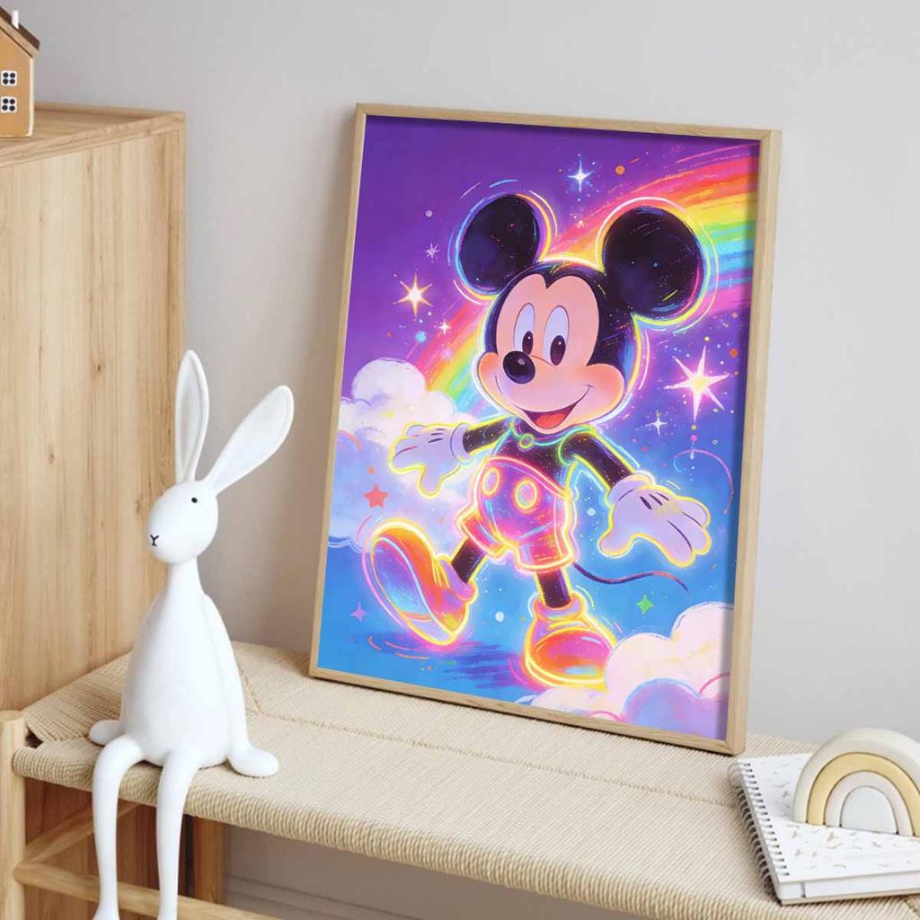 Disney Diamonds Mickey Rainbow Sparkle Art Painting Kit Diamond Painting Home DecorFull Drill Kits