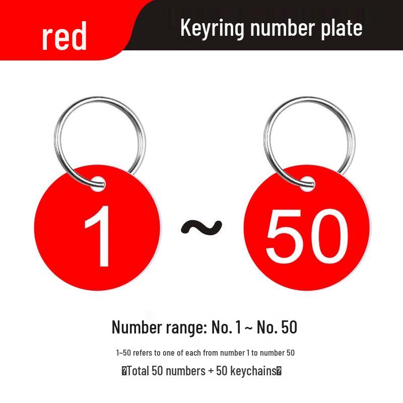 Numbered Plastic Key Tag