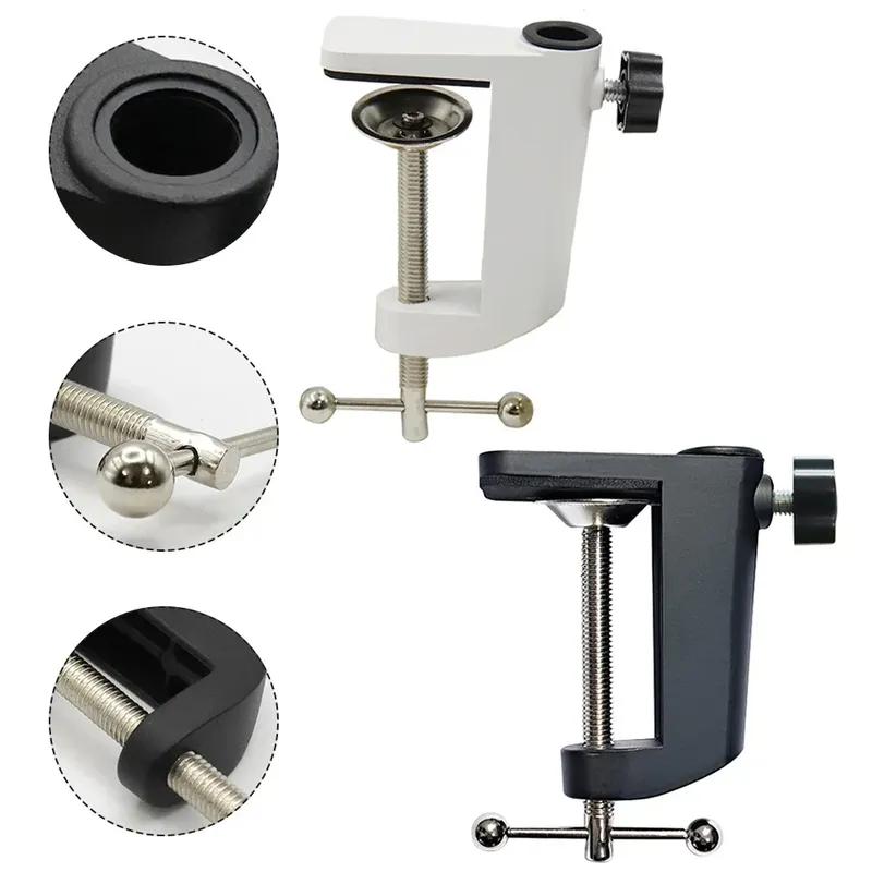 Aluminum Allo Adjustable Desk Lamp Fixed Base Clamp Holder Clip With Stainless Steel Swing For DIY Hose Table Lamp