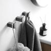 Gunmetal Badezimmer Handtuchhaken - Lochbohrung, Hohe Tragfähigkeit, Tür- & Wandmontage, Quadratischer Kleiderhaken.