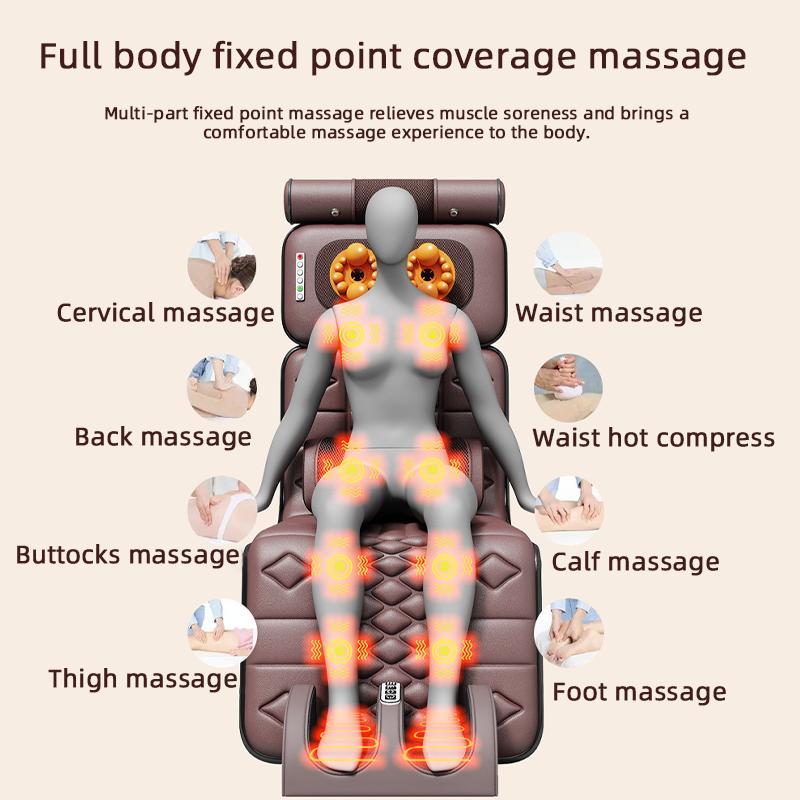 Electric Massage Mattress Vibration Heating Infrared Massage Mat Magnet therapy Massage Cushion For Neck Back Foot Pain Relief Relaxation