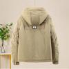 Women's Winter Down Cotton-padded Jacket Fleece Short Parkas Loose Hooded Outerwear Lady Casual Thicken Windproof Coats