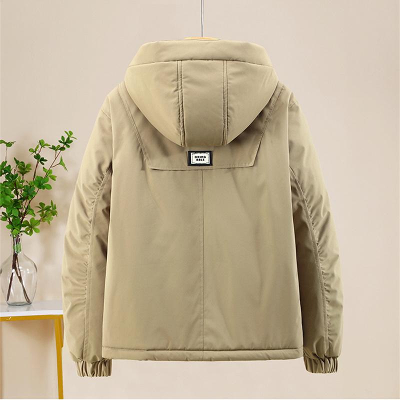 Women's Winter Down Cotton-padded Jacket Fleece Short Parkas Loose Hooded Outerwear Lady Casual Thicken Windproof Coats