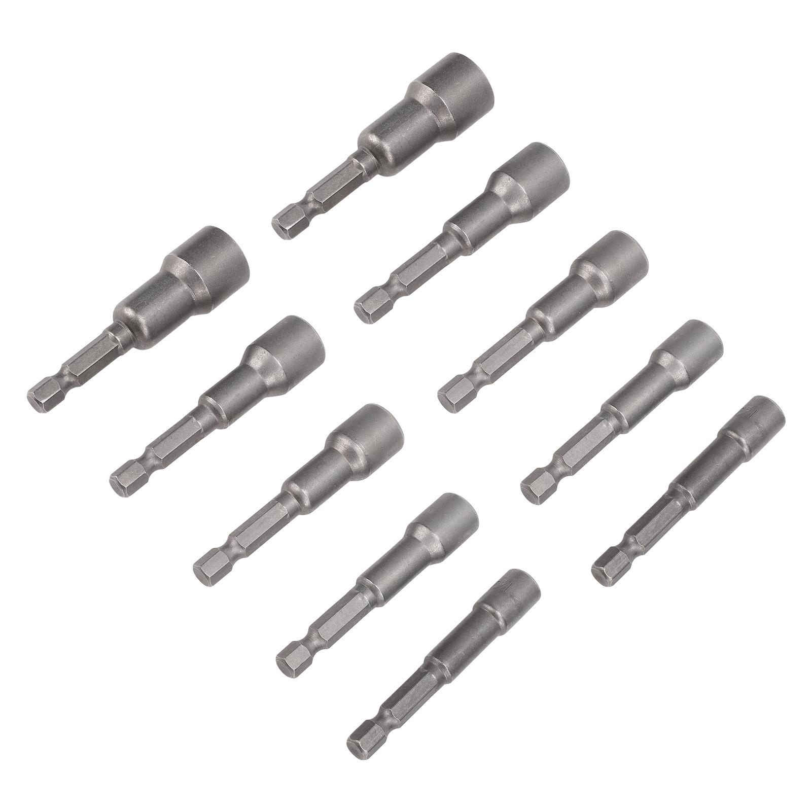 

2 Набора Магнитных Насадок с Шестигранником Хвостовик 1/4 дюйма 65 мм Набор Насадок-Драйверов для Винтов и Гаек Установочный Сверло 1/4 дюйма 5/16 дюйма 3/8 дюйма