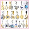 925 Silver Charms Fit Bracelets Necklaces Sun Starry Sky Star Moon Pendant Beads Charms DIY Women Jewelry Gift