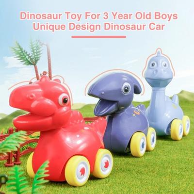 Samochodziki z dinozaurami Pull-Back dla dzieci Kreskówkowe figurki dinozaurów Pojazd
