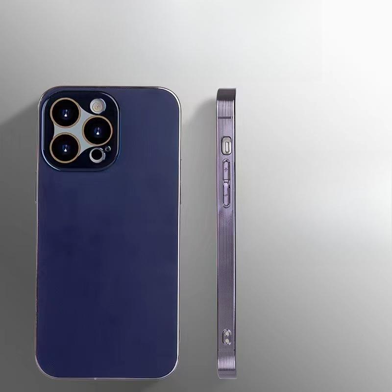 Electroplated Brushed Finish Is Suitable for IPhone15 Case, Apple 14promax Anti-drop Full Package with Packaging Box