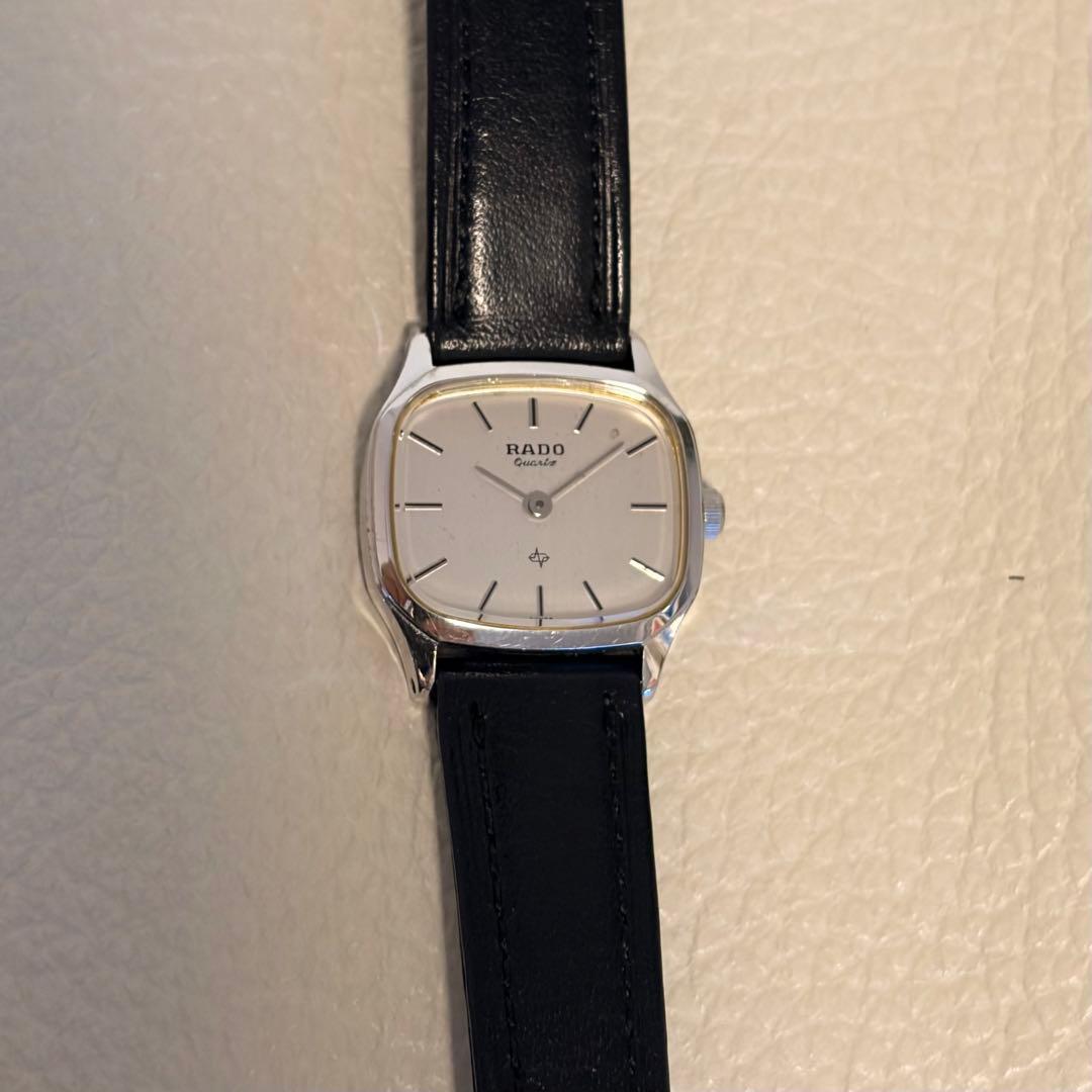 Used [Imovable item] RADO watch tonneau type silver quartz