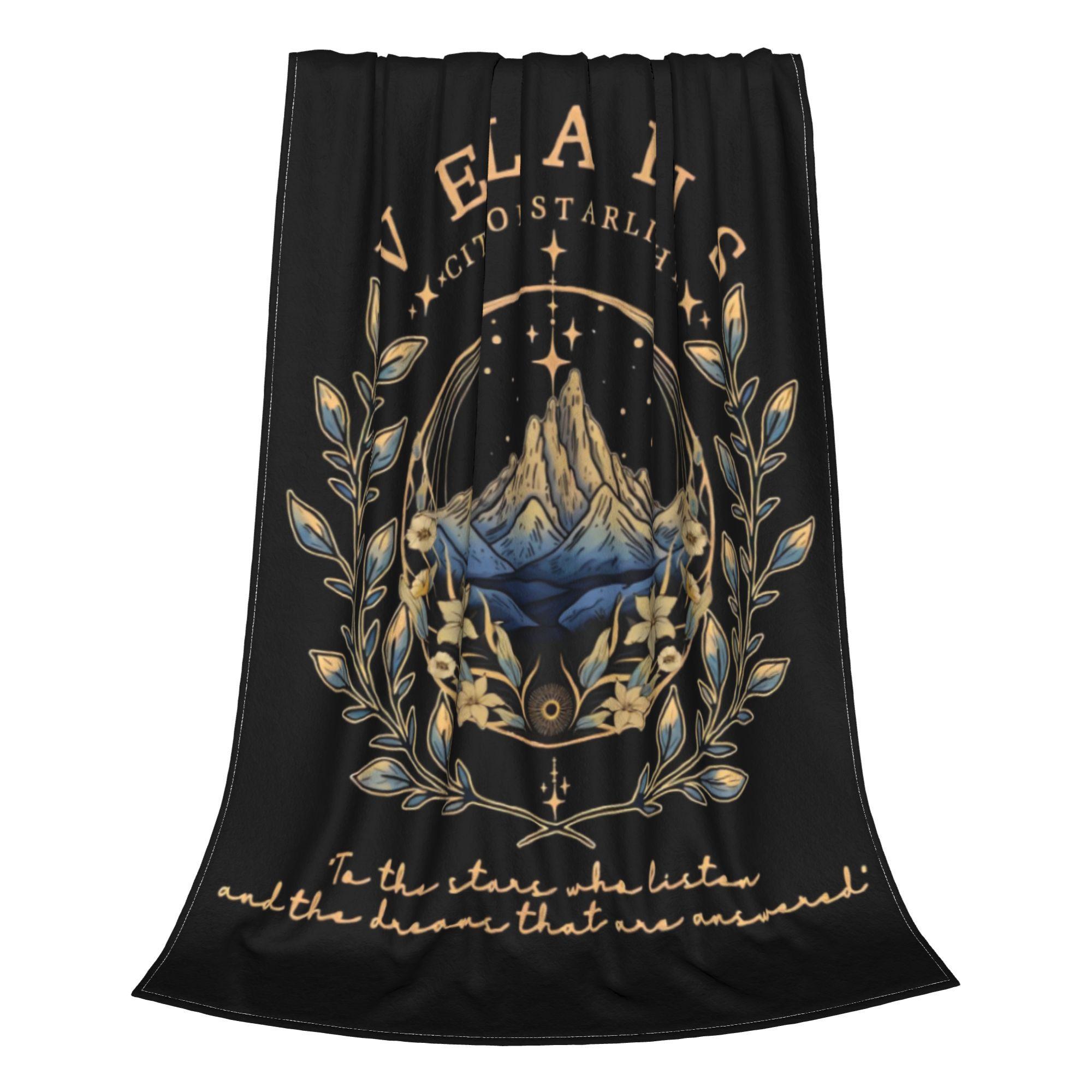 Velaris City of Starlight Flannel Blanket The Night Court Funny Throw Blankets for Home 125*100cm Quilt Super Warm 200x150cm 80x60in