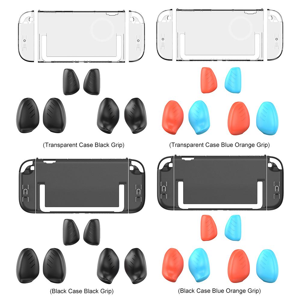 for Switch 2 Accessories Anti-Scratch PC Hard Cover Detachable Game Console Case with Large Medium Small Grips