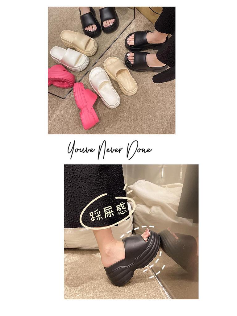 Women's Summer Thick-Soled Height-Boosting Flip-Flops – Ultra-Light, Soft EVA Versatile Slippers
