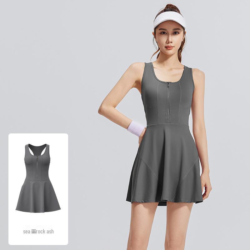 Juyitang Zippered Sports Skirt: Anti-Exposure, Ideal for Running & Fitness