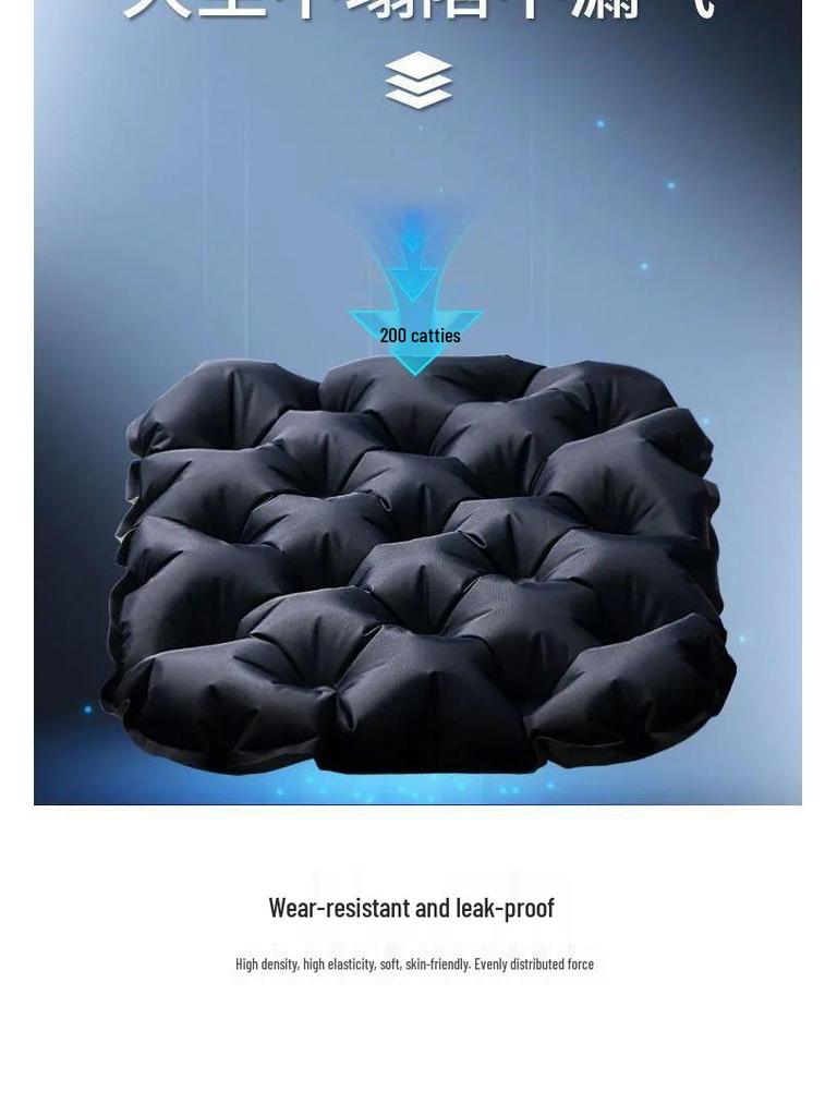 Portable Inflatable Half-Body Seat Cushion - Foldable Comfort for Office, Camping & Hiking