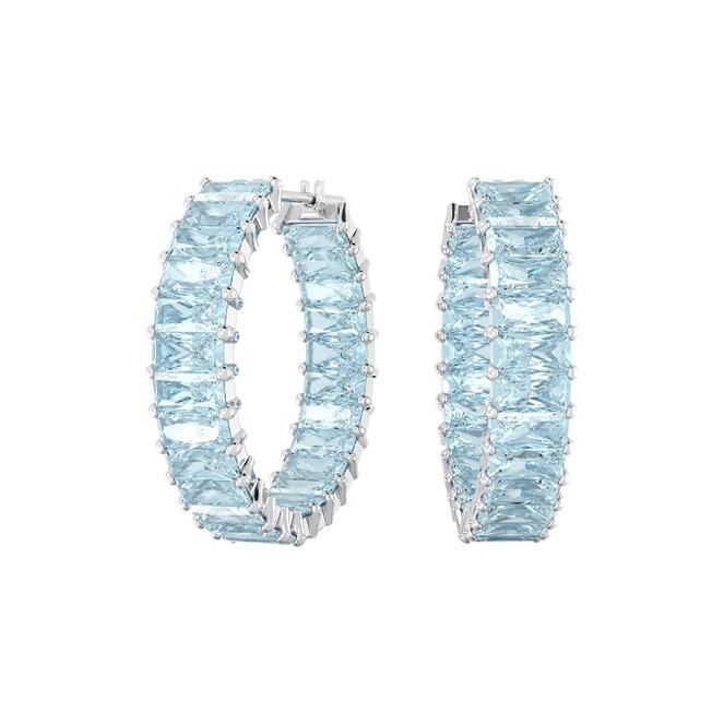 

Swarovski Matrix Set Earrings Cubic Zirconia Rhodium Plated Women earrings 5659037 Box (Random Color)