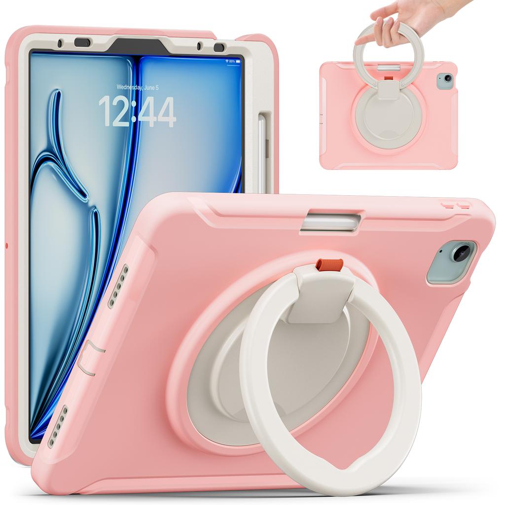 For iPad Air 11 (2025)/(2024)/Air (2022)/(2020)/Pro 11 (2022)/(2021)/(2020)/(2018) Case Kickstand Cover with Pen Slot