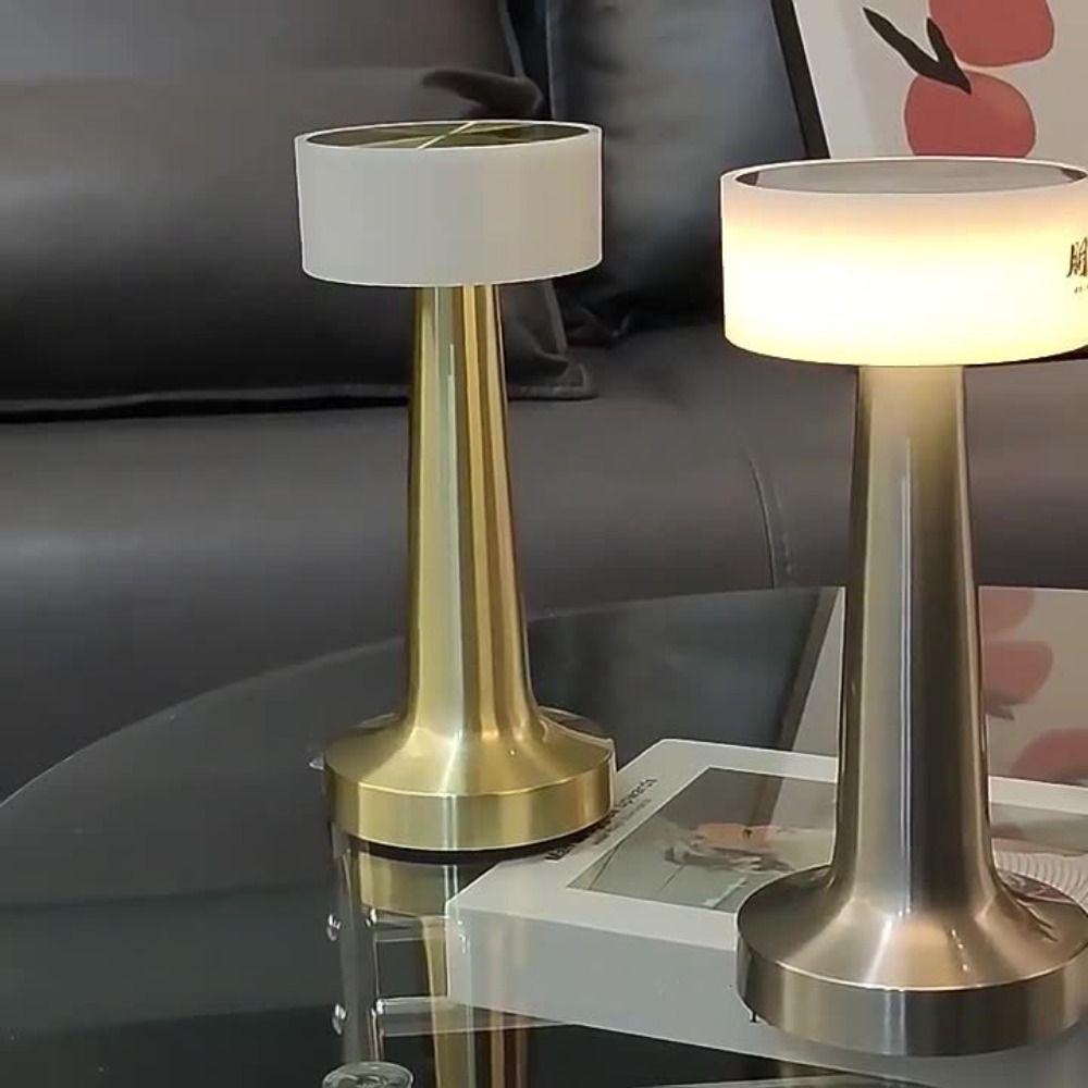 Creative Retro Table Lamp Cordless Dimmable LED Reading Lamp LED Touch Sensor Bedside Ambient Lights Restaurant Decoration