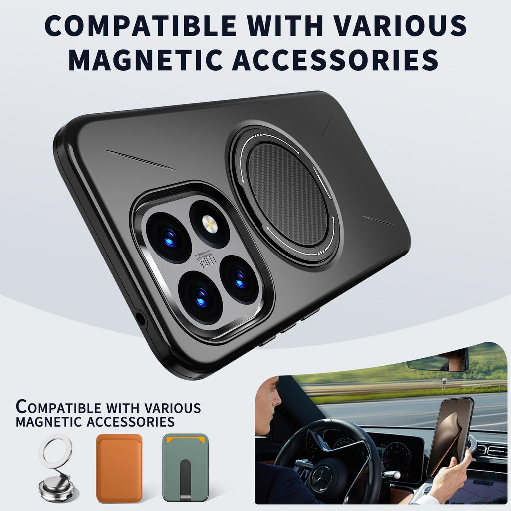 360° Magnetic Bracket Phone Case For Xiaomi 15T Mi 15t For Magsafe Shockproof Stand Holder Cover Funda Coque